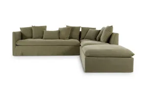 Santa Monica Left Corner Sofa, Green, by Lounge Lovers by Lounge Lovers, a Sofas for sale on Style Sourcebook