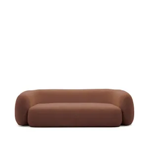 Martina 3-seater sofa in terracota bouclé 246 cm by Kave Home, a Sofas for sale on Style Sourcebook