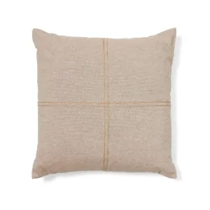 Sulken beige cotton cushion cover with beige embroidery feature, 45 x 45 cm by Kave Home, a Cushions, Decorative Pillows for sale on Style Sourcebook