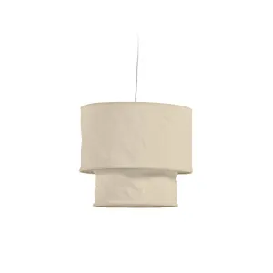 Mariela ceiling lamp shade in linen with beige finish Ø 40 cm by Kave Home, a Lamp Shades for sale on Style Sourcebook