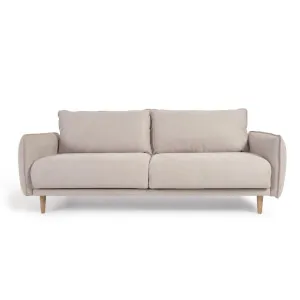 3 seater Carlota sofa in beige, 213 cm by Kave Home, a Sofas for sale on Style Sourcebook