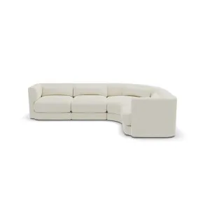 Santa Monica Modular Corner Sofa Boucle Ecru White - 4 Seater by James Lane, a Sofas for sale on Style Sourcebook