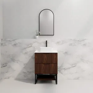 Riva Bali Brown Oak 600mm Single Bowl Floor Standing Vanity by Riva, a Vanities for sale on Style Sourcebook