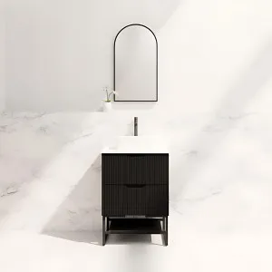 Riva Bali Matte Black 600mm Single Bowl Floor Standing Vanity by Riva, a Vanities for sale on Style Sourcebook