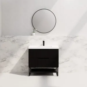 Riva Bali Matte Black 900mm Single Bowl Floor Standing Vanity by Riva, a Vanities for sale on Style Sourcebook