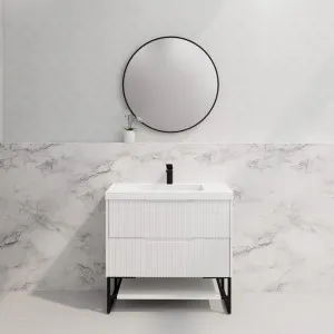 Riva Bali Matte White 900mm Single Bowl Floor Standing Vanity by Riva, a Vanities for sale on Style Sourcebook