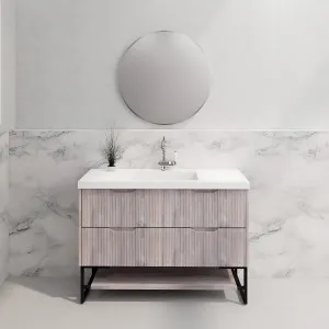 Riva Bali White Oak 1200mm Single Bowl Floor Standing Vanity by Riva, a Vanities for sale on Style Sourcebook