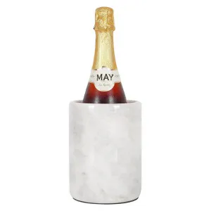 Marcellus Marble Wine Chiller, White by Marble Realm, a Barware for sale on Style Sourcebook