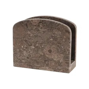 Orvieto Marble Napkin Holder, Grey by Marble Realm, a Napkins for sale on Style Sourcebook
