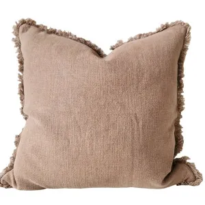 Champêtre Heavy Weight French Linen Cushion 55cm Square - Clay by Macey & Moore, a Cushions, Decorative Pillows for sale on Style Sourcebook