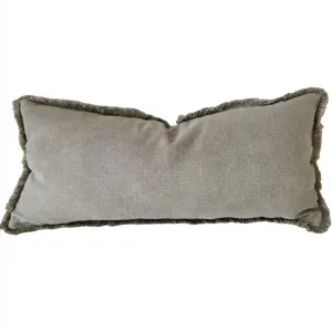 Champêtre Heavy Weight French Linen Cushion 40x90cm Long Lumbar - Matcha Green by Macey & Moore, a Cushions, Decorative Pillows for sale on Style Sourcebook