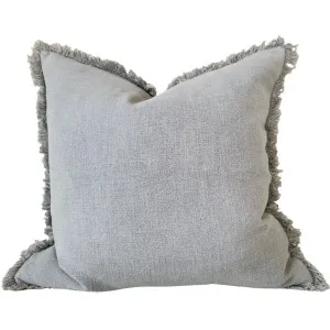 LAST TWO - Champêtre Heavy Weight French Linen Cushion 55cm Square - Blue Grey by Macey & Moore, a Cushions, Decorative Pillows for sale on Style Sourcebook