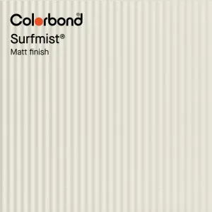 Surfmist® (Matt Finish - Corrugated Profile) by COLORBOND® steel, a Steel Roofing for sale on Style Sourcebook