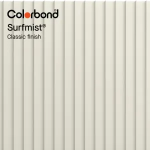 Surfmist® (Classic Finish - Standing Seam Profile) by COLORBOND® steel, a Steel Cladding for sale on Style Sourcebook