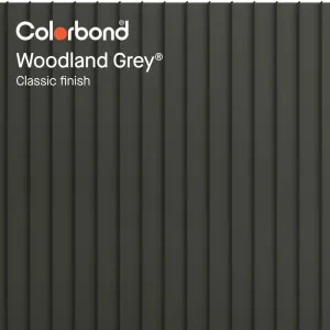 Woodland Grey® (Classic Finish - Standing Seam Profile) by COLORBOND® steel, a Steel Cladding for sale on Style Sourcebook