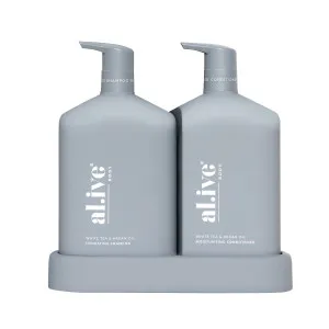 Shampoo & Conditioner Duo - White Tea & Argan Oil by al.ive body, a Bath & Body Products for sale on Style Sourcebook