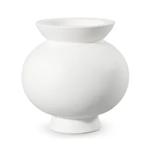 Ursula Concrete Round Vase White - 21cm by James Lane, a Vases & Jars for sale on Style Sourcebook