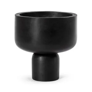 Peppe Concrete Planter Black - 27cm x 28cm by James Lane, a Plant Holders for sale on Style Sourcebook