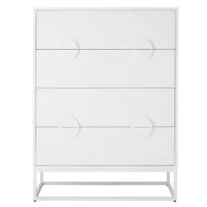 Havasa Tallboy White - 4 Drawer by James Lane, a Dressers & Chests of Drawers for sale on Style Sourcebook