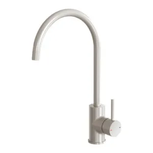 Pina Gooseneck Sink Mixer 200mm In Brushed Nickel By Phoenix by PHOENIX, a Kitchen Taps & Mixers for sale on Style Sourcebook