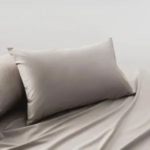 Accesorize Bamboo Cotton Stone Standard Pillowcase Pair by null, a Pillow Cases for sale on Style Sourcebook