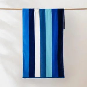 Canningvale Sorrentina Beach Towel - Blue, Velour by Canningvale, a Outdoor Accessories for sale on Style Sourcebook