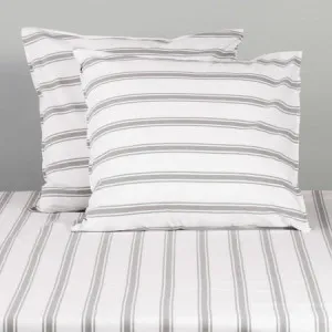 Canningvale Modella Stripe Pillowcase Pair - Grey, European, 100% Cotton by Canningvale, a Sheets for sale on Style Sourcebook