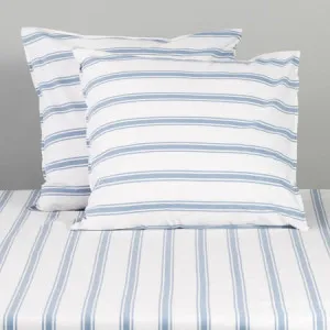 Canningvale Modella Stripe Pillowcase Pair - Blue, European, 100% Cotton by Canningvale, a Sheets for sale on Style Sourcebook