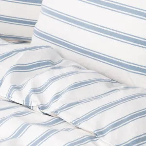 Canningvale Modella Stripe Quilt Cover Set - White, Single, 100% Cotton by Canningvale, a Sheets for sale on Style Sourcebook