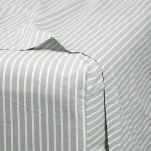 Canningvale Modella Stripe Sheet Set - White, King Single, 100% Cotton by Canningvale, a Sheets for sale on Style Sourcebook