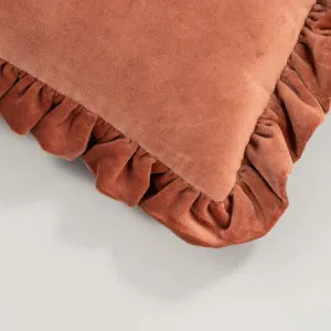 Canningvale Ruffle Cushion - Orange, 100% Cotton by Canningvale, a Cushions, Decorative Pillows for sale on Style Sourcebook