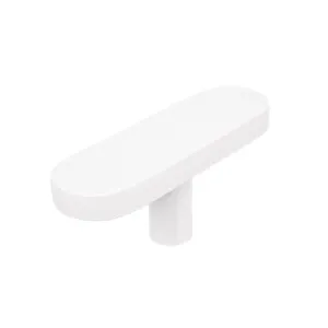 Eclair Tiny Matte White Solid Brass Pull Handle by Temple & Webster, a Handle & Lock Sets for sale on Style Sourcebook