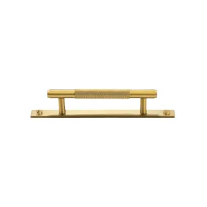 Nuvo Solid Brass Pull Handle with Backplate - Medium by Hardware Concepts, a Door Knobs & Handles for sale on Style Sourcebook