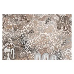 Earth's Gathering, Brown Tones , By Tulearah Shield by Gioia Wall Art, a Aboriginal Art for sale on Style Sourcebook