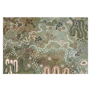 Earth's Gathering, Green Tones , By Tulearah Shield by Gioia Wall Art, a Aboriginal Art for sale on Style Sourcebook