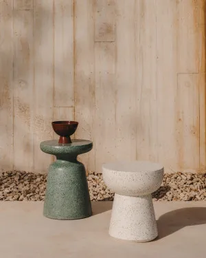 Mesquida outdoor side table in green terrazzo Ø 39 cm by Kave Home, a Tables for sale on Style Sourcebook