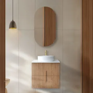 Orio Eden Light Walnut 600mm Single Bowl Wall Hung Vanity by Orio, a Vanities for sale on Style Sourcebook