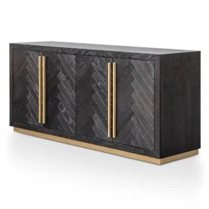 Ex Display - Wilma Wide 180cm Wooden Sideboard - Peppercorn and Brass by Interior Secrets - AfterPay Available by Interior Secrets, a Sideboards, Buffets & Trolleys for sale on Style Sourcebook