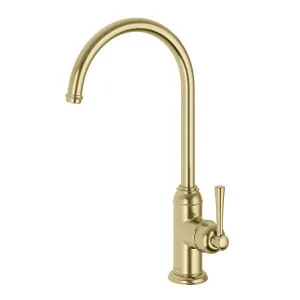 Phoenix Cromford Side Lever Sink Mixer Brushed Gold by PHOENIX, a Bathroom Taps & Mixers for sale on Style Sourcebook