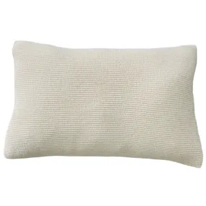 Amiens Linen Cotton Waffle Texture Cushion 40x60cm Lumbar - Off White by Macey & Moore, a Cushions, Decorative Pillows for sale on Style Sourcebook