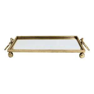 Clay Tray With Handles 57.5x10.5cm in Gold by OzDesignFurniture, a Trays for sale on Style Sourcebook