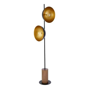 Spotlight Floor Lamp 34.5x178cm in Black/Brass by OzDesignFurniture, a Floor Lamps for sale on Style Sourcebook