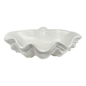 Clam Bowl 40x13.5cm in Ivory by OzDesignFurniture, a Decorative Plates & Bowls for sale on Style Sourcebook