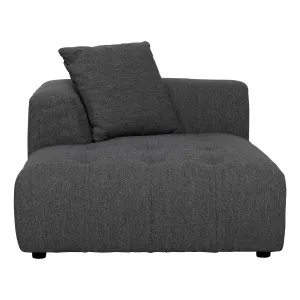 Rubin Sofa Chaise LHF in Het Charcoal by OzDesignFurniture, a Sofas for sale on Style Sourcebook