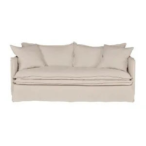 Palm Beach 3 Seater Slip Cover Sofa - Natural Linen by CAFE Lighting & Living, a Sofas for sale on Style Sourcebook