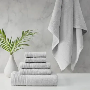 Cloud Linen Retreat Cotton Tencel Antimicrobial 6 Piece Grey Towel Pack by null, a Towels & Washcloths for sale on Style Sourcebook