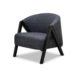 Gigi Fabric Armchair - Dark Grey Fleck by Calibre Furniture, a Chairs for sale on Style Sourcebook