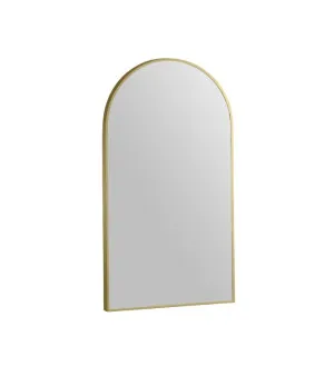 Modern Arch Metal Frame Bathroom Mirror - 7 colour options - 91 x 51cm Cuban Bronze by Luxe Mirrors, a Vanity Mirrors for sale on Style Sourcebook