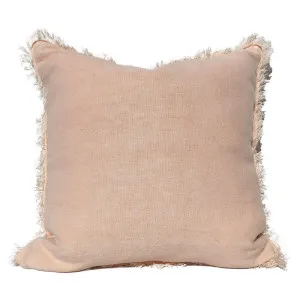 LAST ONE - Matera Stonewashed Heavy Weight French Linen Cushion Feather Filled 50cm Square - Opal Pink by Macey & Moore, a Cushions, Decorative Pillows for sale on Style Sourcebook