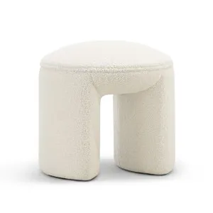 Remi Round Ottoman Stool, Teddy Cream by L3 Home, a Ottomans for sale on Style Sourcebook